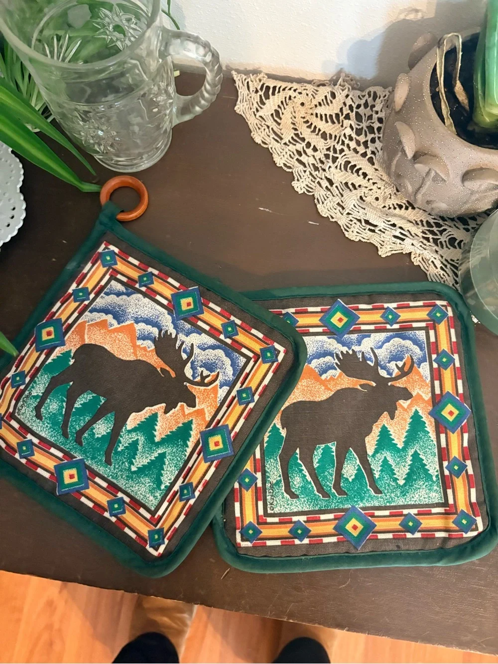Vintage colorful pot